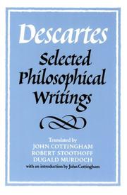 Cover of: Descartes: selected philosophical writings