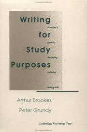 Cover of: Writing for Study Purposes by Arthur Brookes, Peter Grundy