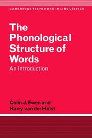 Cover of: The phonological structure of words: an introduction