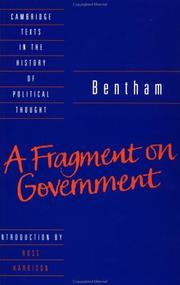 A fragment on government by Jeremy Bentham