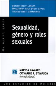 Cover of: Sexualidad, Genero Y Roles Sexuales UN Nuevo Saber Los Estudios De Mujeres by Marysa Navarro, Catharine R. Stimpson