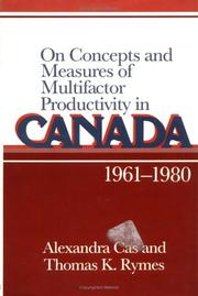 On concepts and measures of multifactor productivity in Canada, 1961-1980