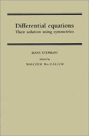 Differential equations : their solution using symmetries