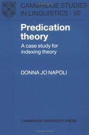 Predication theory : a case study for indexing theory
