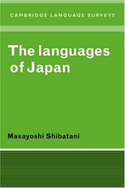 The languages of Japan by Shibatani Masayoshi