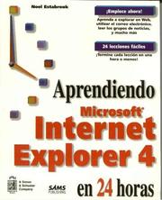 Cover of: Aprendiendo Microsoft Internet Explorer 4 by Noel Estabrook