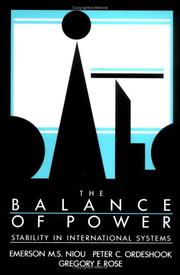 The balance of power : stability in international systems