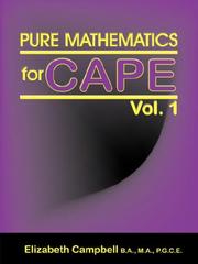 Cover of: Pure Mathematics for Cape Vol. 1