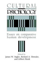 Cover of: Cultural psychology: essays on comparative human development