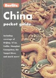 Cover of: Berlitz China Pocket Guide (Berlitz Pocket Guide)