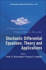 Stochastic differential equations by Sergey V. Lototsky