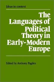 Cover of: The Languages of Political Theory in Early-Modern Europe (Ideas in Context)