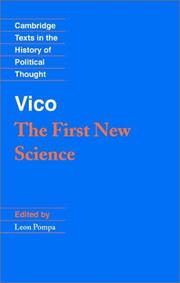 Cover of: Vico: The First New Science (Cambridge Texts in the History of Political Thought)