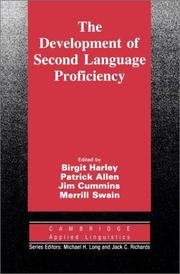 Cover of: The Development of second language proficiency