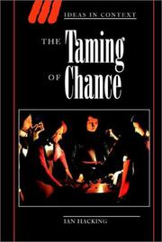 Cover of: The taming of chance by Ian Hacking