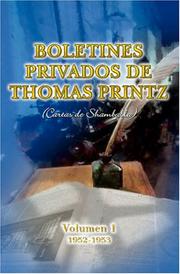 Cover of: Boletines Privados de Thomas Printz, vol. 1