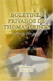 Cover of: Boletines Privados de Thomas Printz, vol. 2