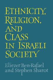 Cover of: Ethnicity, religion, and class in Israeli society