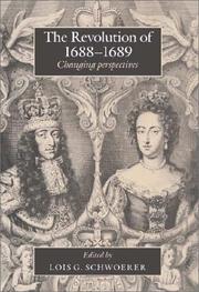 Cover of: The Revolution of 1688-1689: changing perspectives