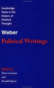 Cover of: Weber: political writings