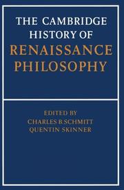 Cover of: The Cambridge History of Renaissance Philosophy