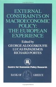 External constraints on macroeconomic policy : the European experience