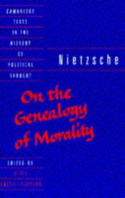 Cover of: On the genealogy of morality by Friedrich Nietzsche