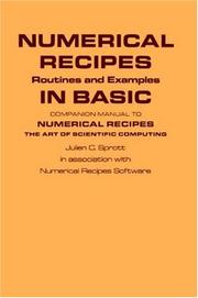 Cover of: Numerical recipes: routines and examples in BASIC