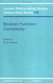 Boolean Function Complexity