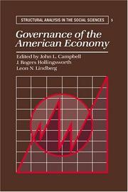 Cover of: Governance of the American economy