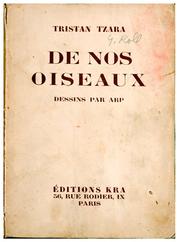 Cover of: De nos oiseaux by Tristan Tzara