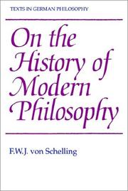 Cover of: On the history of modern philosophy
