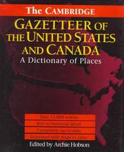 The Cambridge gazetteer of the United States and Canada : a dictionary of places