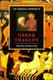 Cover of: The Cambridge companion to Greek tragedy
