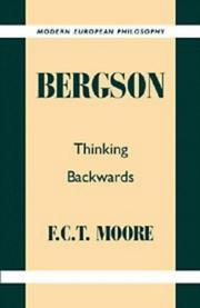 Bergson : thinking backwards