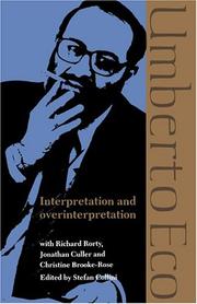 Cover of: Interpretation and overinterpretation