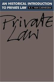 An historical introduction to private law