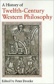 Cover of: A History of Twelfth-Century Western Philosophy