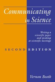 Communicating in science by Vernon Booth