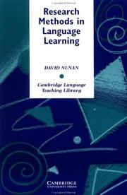 Cover of: Research methods in language learning by David Nunan