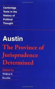 Cover of: The province of jurisprudence determined