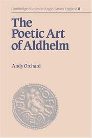 Cover of: The poetic art of Aldhelm