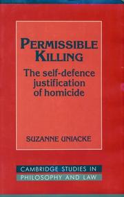 Cover of: Permissible killing by Suzanne Uniacke