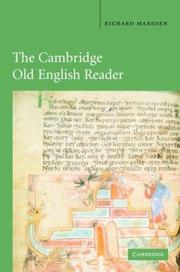 Cover of: The Cambridge Old English reader