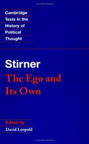 Cover of: The ego and its own by Max Stirner