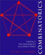 Cover of: Combinatorics: Topics, Techniques, Algorithms