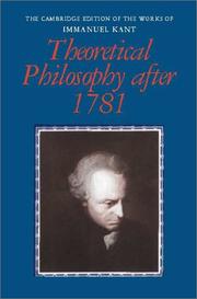 Theoretical philosophy after 1781