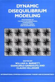 Dynamic disequilibrium modeling : theory and applications