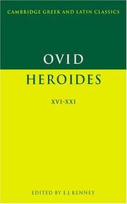 Cover of: Heroides, XVI-XXI by Ovid