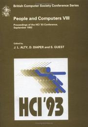 People and computers VIII : proceedings of HCI 93, Loughborough, September 1993